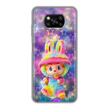 Пластиковый чехол на Xiaomi Poco X3 с принтом Labubu Лабубу Пластиковый чехол на Xiaomi Poco X3 с принтом Labubu Лабубу