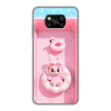 Пластиковый чехол на Xiaomi Poco X3 с принтом Labubu Лабубу Пластиковый чехол на Xiaomi Poco X3 с принтом Labubu Лабубу