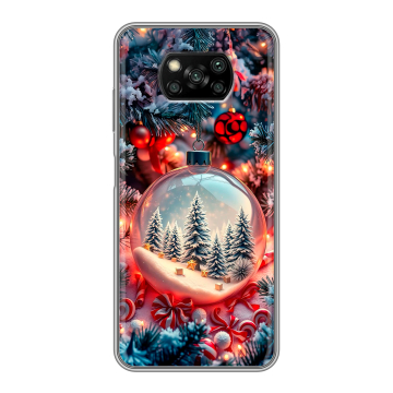 Пластиковый чехол на Xiaomi Poco X3 с принтом Новый год Пластиковый чехол на Xiaomi Poco X3 с принтом Новый год