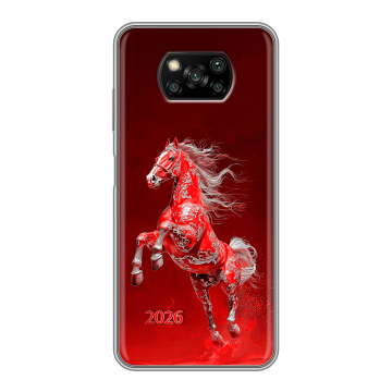 Пластиковый чехол на Xiaomi Poco X3 с принтом Новый год Пластиковый чехол на Xiaomi Poco X3 с принтом Новый год