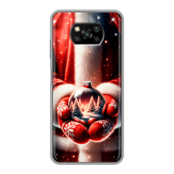 Пластиковый чехол на Xiaomi Poco X3 с принтом Новый год Пластиковый чехол на Xiaomi Poco X3 с принтом Новый год