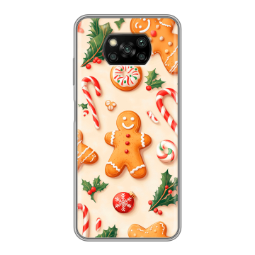 Пластиковый чехол на Xiaomi Poco X3 с принтом Новый год Пластиковый чехол на Xiaomi Poco X3 с принтом Новый год