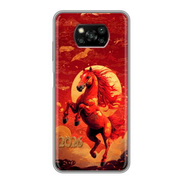 Пластиковый чехол на Xiaomi Poco X3 с принтом Новый год Пластиковый чехол на Xiaomi Poco X3 с принтом Новый год