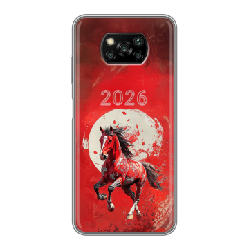 Пластиковый чехол на Xiaomi Poco X3 с принтом Новый год Пластиковый чехол на Xiaomi Poco X3 с принтом Новый год