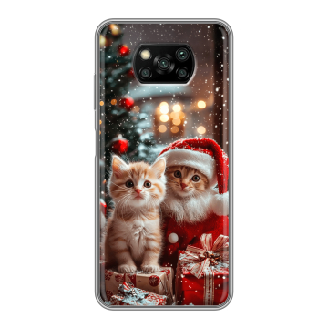 Пластиковый чехол на Xiaomi Poco X3 с принтом Новый год Пластиковый чехол на Xiaomi Poco X3 с принтом Новый год