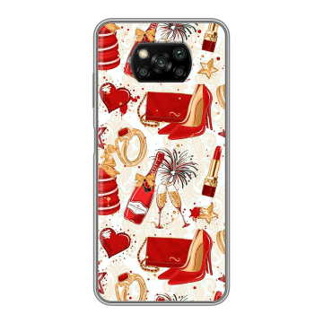 Пластиковый чехол на Xiaomi Poco X3 с принтом Новый год Пластиковый чехол на Xiaomi Poco X3 с принтом Новый год