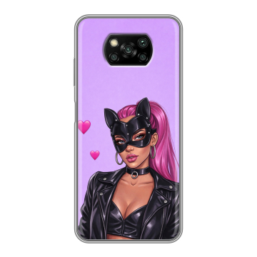 Пластиковый чехол на Xiaomi Poco X3 с принтом женский Пластиковый чехол на Xiaomi Poco X3 с принтом женский
