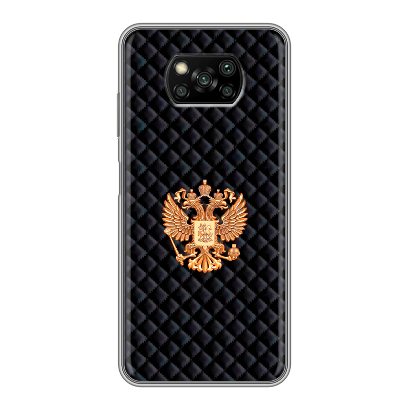 Пластиковый чехол на Xiaomi Poco X3 с принтом Герб России принт Пластиковый чехол на Xiaomi Poco X3 с принтом Герб России принт