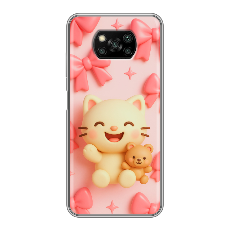 Пластиковый чехол на Xiaomi Poco X3 с принтом для девочек Пластиковый чехол на Xiaomi Poco X3 с принтом для девочек