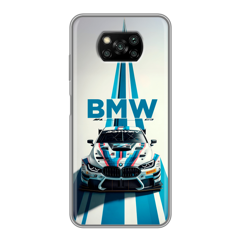 Пластиковый чехол на Xiaomi Poco X3 с принтом БМВ BMW Пластиковый чехол на Xiaomi Poco X3 с принтом БМВ BMW
