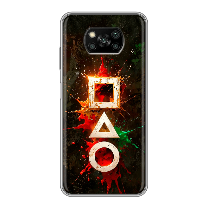 Пластиковый чехол на Xiaomi Poco X3 с принтом Squid Game Игра кальмара Пластиковый чехол на Xiaomi Poco X3 с принтом Squid Game Игра кальмара
