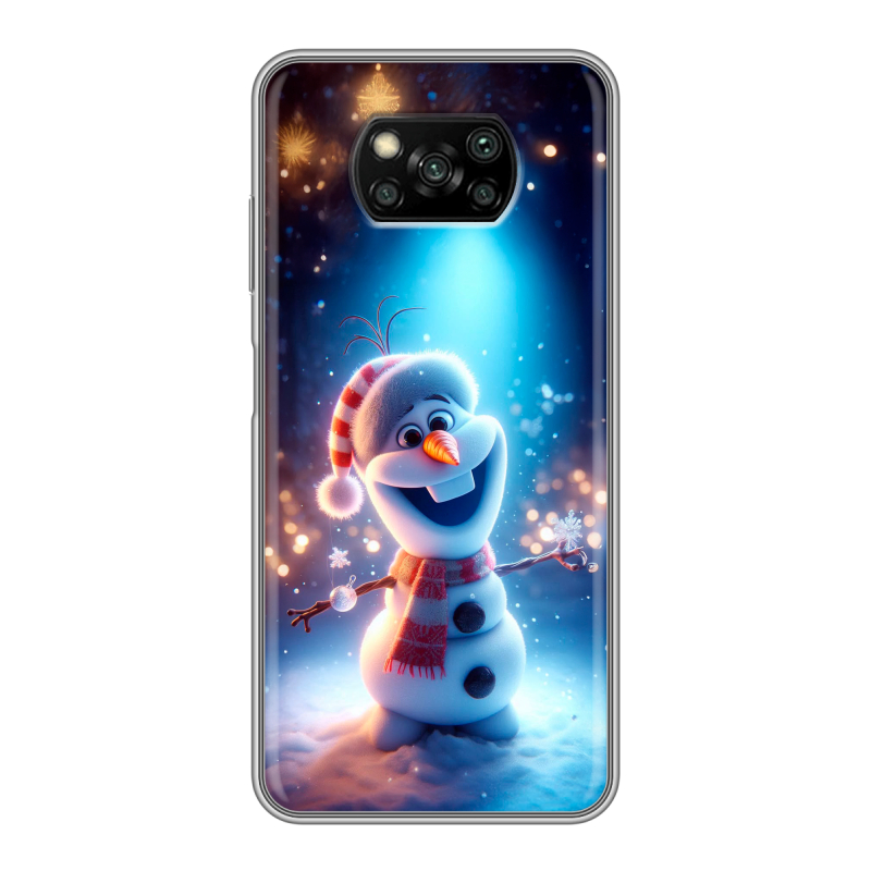 Пластиковый чехол на Xiaomi Poco X3 с принтом Новый год Пластиковый чехол на Xiaomi Poco X3 с принтом Новый год