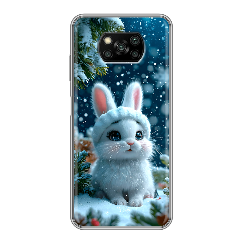 Пластиковый чехол на Xiaomi Poco X3 с принтом Новый год Пластиковый чехол на Xiaomi Poco X3 с принтом Новый год