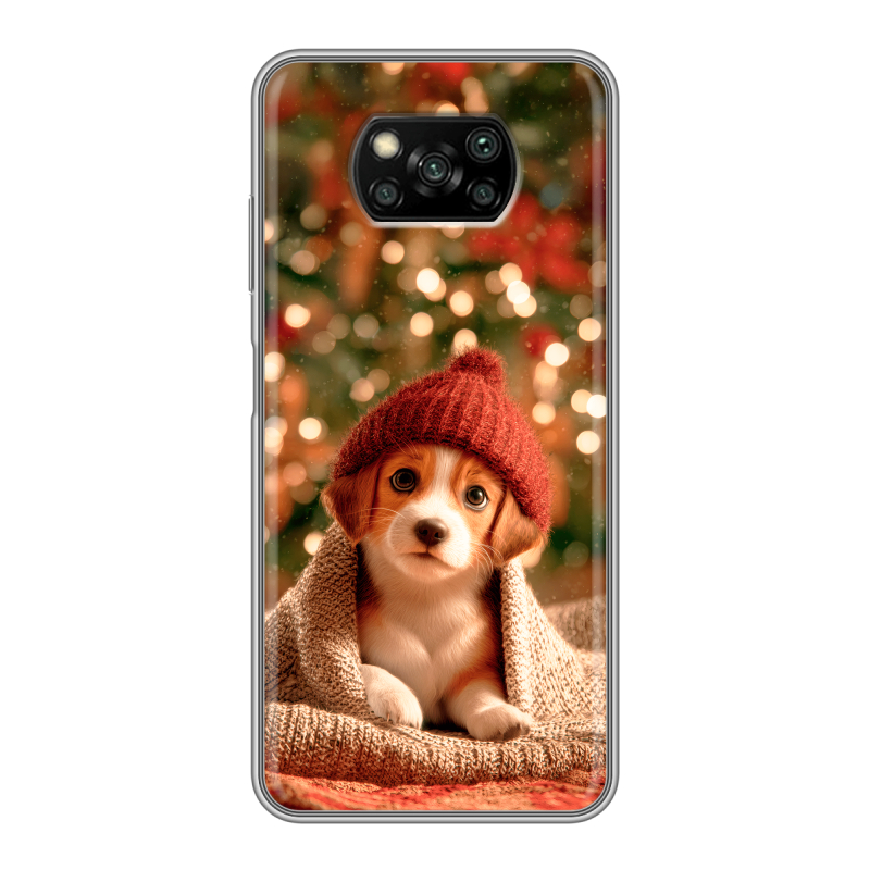 Пластиковый чехол на Xiaomi Poco X3 с принтом Новый год Пластиковый чехол на Xiaomi Poco X3 с принтом Новый год
