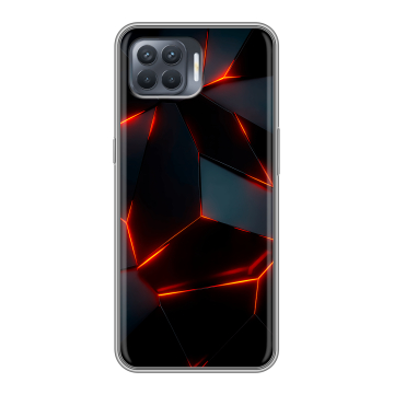 Силиконовый чехол на OPPO Reno4 Lite с принтом Яркие абстракции