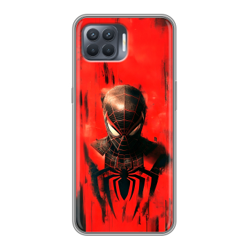 Силиконовый чехол на OPPO Reno4 Lite с принтом человек паук spiderman Силиконовый чехол на OPPO Reno4 Lite с принтом человек паук spiderman
