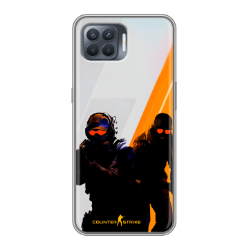 Силиконовый чехол на OPPO Reno4 Lite с принтом Контер страйк Counter strike