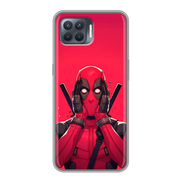 Силиконовый чехол на OPPO Reno4 Lite с принтом Дедпул Deadpool