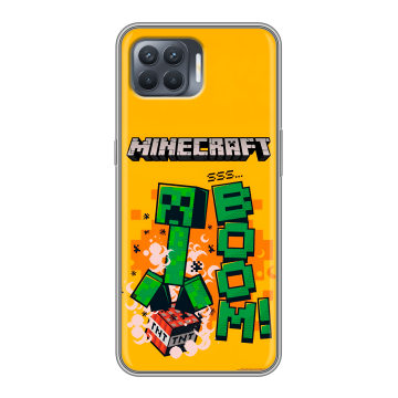 Силиконовый чехол на OPPO Reno4 Lite с принтом Майнкрафт Minecraft