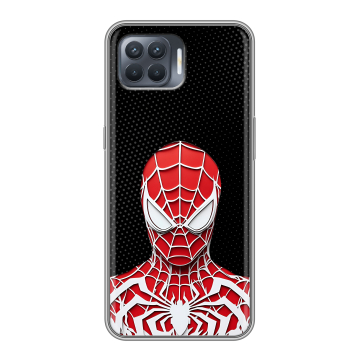 Силиконовый чехол на OPPO Reno4 Lite с принтом человек паук spiderman