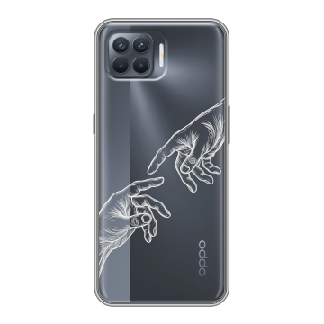 Силиконовый чехол на OPPO Reno4 Lite с принтом Сотворение мира Силиконовый чехол на OPPO Reno4 Lite с принтом Сотворение мира