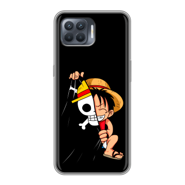 Силиконовый чехол на OPPO Reno4 Lite с принтом One Piece Ван Пис Силиконовый чехол на OPPO Reno4 Lite с принтом One Piece Ван Пис