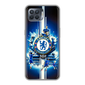 Силиконовый чехол на OPPO Reno4 Lite с принтом Chelsea Челси Силиконовый чехол на OPPO Reno4 Lite с принтом Chelsea Челси