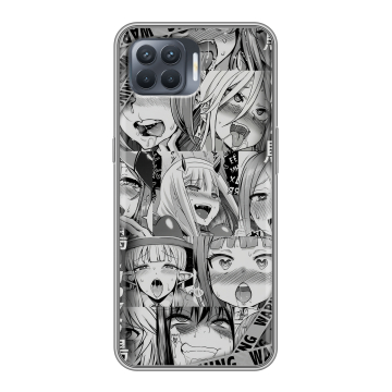 Силиконовый чехол на OPPO Reno4 Lite с принтом Ahegao Ахегао Аниме Силиконовый чехол на OPPO Reno4 Lite с принтом Ahegao Ахегао Аниме