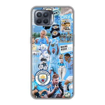 Силиконовый чехол на OPPO Reno4 Lite с принтом Man City Манчестер Сити Силиконовый чехол на OPPO Reno4 Lite с принтом Man City Манчестер Сити