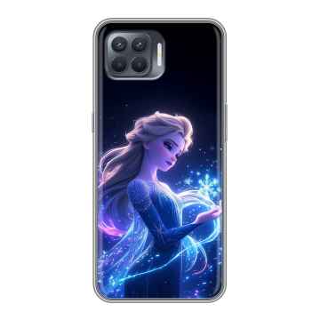 Силиконовый чехол на OPPO Reno4 Lite с принтом Холодное сердце Frozen
