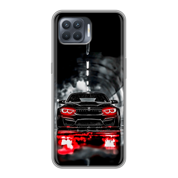 Силиконовый чехол на OPPO Reno4 Lite с принтом BMW БМВ Силиконовый чехол на OPPO Reno4 Lite с принтом BMW БМВ