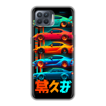 Силиконовый чехол на OPPO Reno4 Lite с принтом машины тачки Силиконовый чехол на OPPO Reno4 Lite с принтом машины тачки