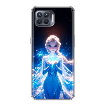 Силиконовый чехол на OPPO Reno4 Lite с принтом Холодное сердце Frozen Силиконовый чехол на OPPO Reno4 Lite с принтом Холодное сердце Frozen