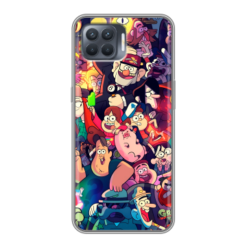 Силиконовый чехол на OPPO Reno4 Lite с принтом Gravity Falls Гравити Фолз