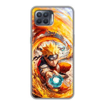 Силиконовый чехол на OPPO Reno4 Lite с принтом Аниме Наруто Naruto