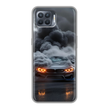 Силиконовый чехол на OPPO Reno4 Lite с принтом BMW БМВ Силиконовый чехол на OPPO Reno4 Lite с принтом BMW БМВ