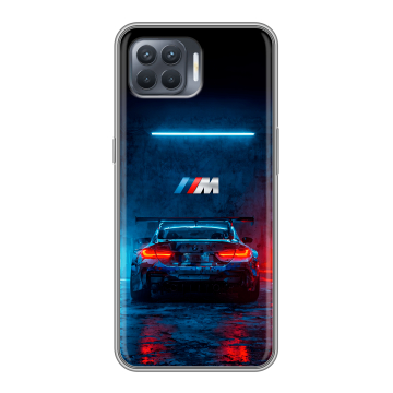 Силиконовый чехол на OPPO Reno4 Lite с принтом BMW БМВ Силиконовый чехол на OPPO Reno4 Lite с принтом BMW БМВ