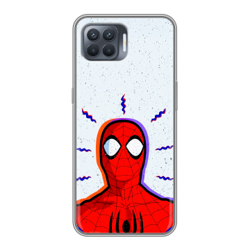 Силиконовый чехол на OPPO Reno4 Lite с принтом Spiderman Человек паук Силиконовый чехол на OPPO Reno4 Lite с принтом Spiderman Человек паук