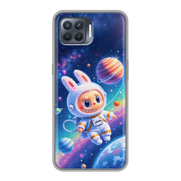 Силиконовый чехол на OPPO Reno4 Lite с принтом Labubu Лабубу Силиконовый чехол на OPPO Reno4 Lite с принтом Labubu Лабубу