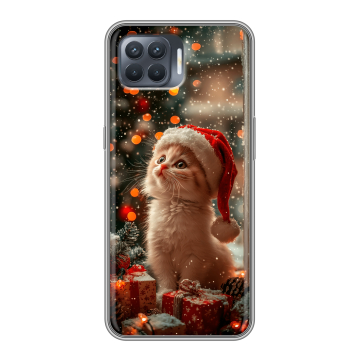 Силиконовый чехол на OPPO Reno4 Lite с принтом Новый год Силиконовый чехол на OPPO Reno4 Lite с принтом Новый год