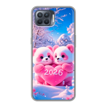 Силиконовый чехол на OPPO Reno4 Lite с принтом Новый год Силиконовый чехол на OPPO Reno4 Lite с принтом Новый год