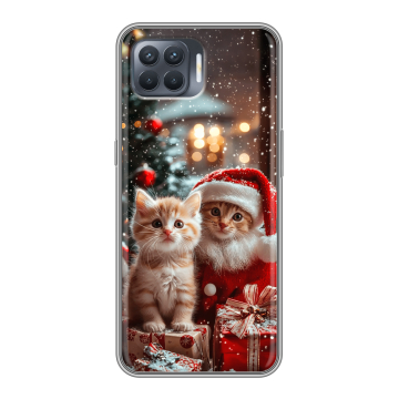 Силиконовый чехол на OPPO Reno4 Lite с принтом Новый год Силиконовый чехол на OPPO Reno4 Lite с принтом Новый год