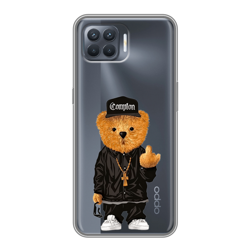 Силиконовый чехол на OPPO Reno4 Lite с принтом Плюшевый медведь Силиконовый чехол на OPPO Reno4 Lite с принтом Плюшевый медведь