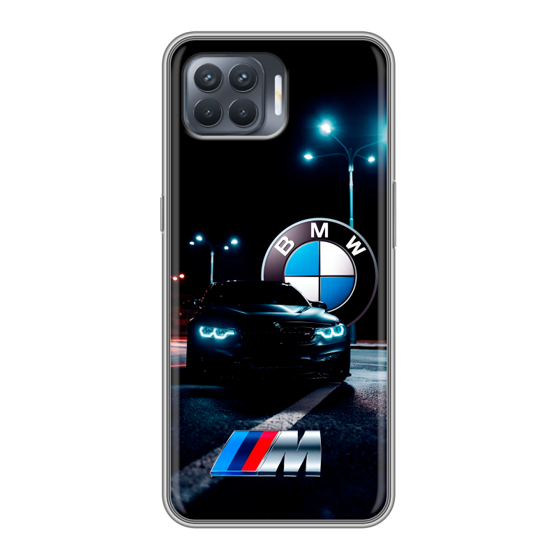 Силиконовый чехол на OPPO Reno4 Lite с принтом БМВ BMW Силиконовый чехол на OPPO Reno4 Lite с принтом БМВ BMW