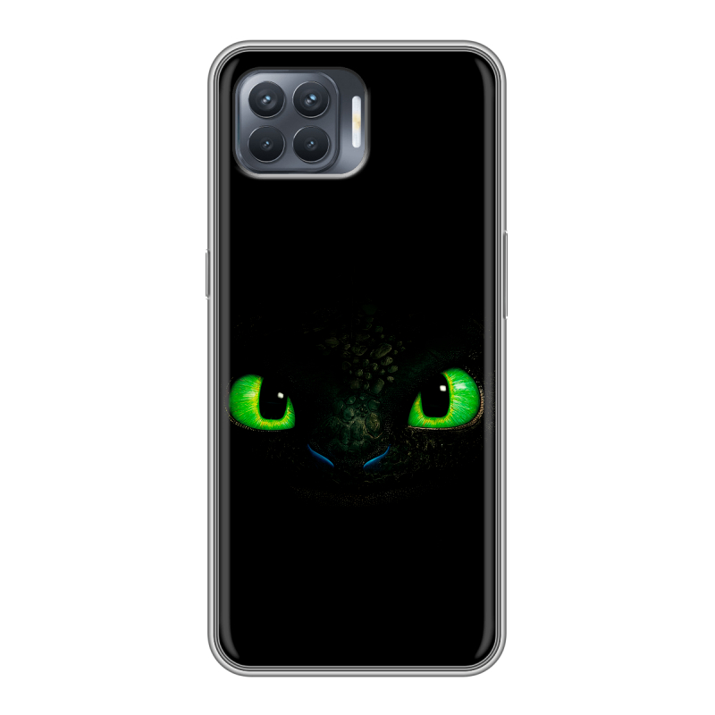 Пластиковый чехол на OPPO Reno4 Lite с принтом Как приручить дракона Пластиковый чехол на OPPO Reno4 Lite с принтом Как приручить дракона