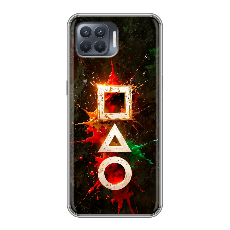 Силиконовый чехол на OPPO Reno4 Lite с принтом Squid Game Игра кальмара Силиконовый чехол на OPPO Reno4 Lite с принтом Squid Game Игра кальмара