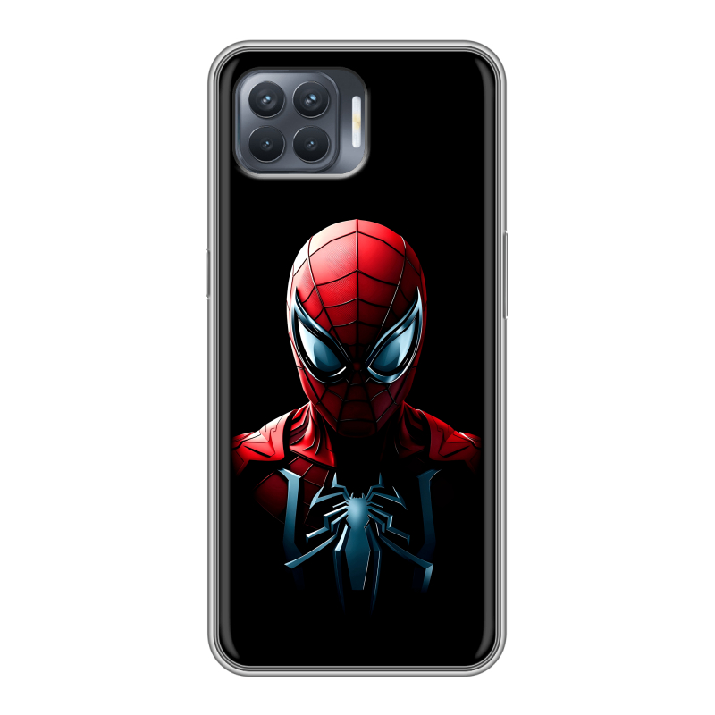 Силиконовый чехол на OPPO Reno4 Lite с принтом Spiderman Человек паук Силиконовый чехол на OPPO Reno4 Lite с принтом Spiderman Человек паук