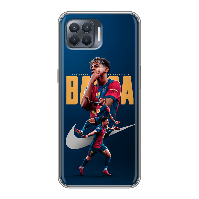 Пластиковый чехол на OPPO Reno4 Lite с принтом Барселона Barca Yamal Пластиковый чехол на OPPO Reno4 Lite с принтом Барселона Barca Yamal