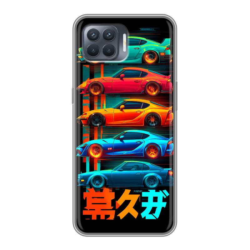 Силиконовый противоударный чехол на OPPO Reno4 Lite с принтом машины тачки Силиконовый противоударный чехол на OPPO Reno4 Lite с принтом машины тачки