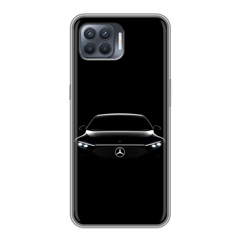 Пластиковый чехол на OPPO Reno4 Lite с принтом Mercedes Мерседес Пластиковый чехол на OPPO Reno4 Lite с принтом Mercedes Мерседес
